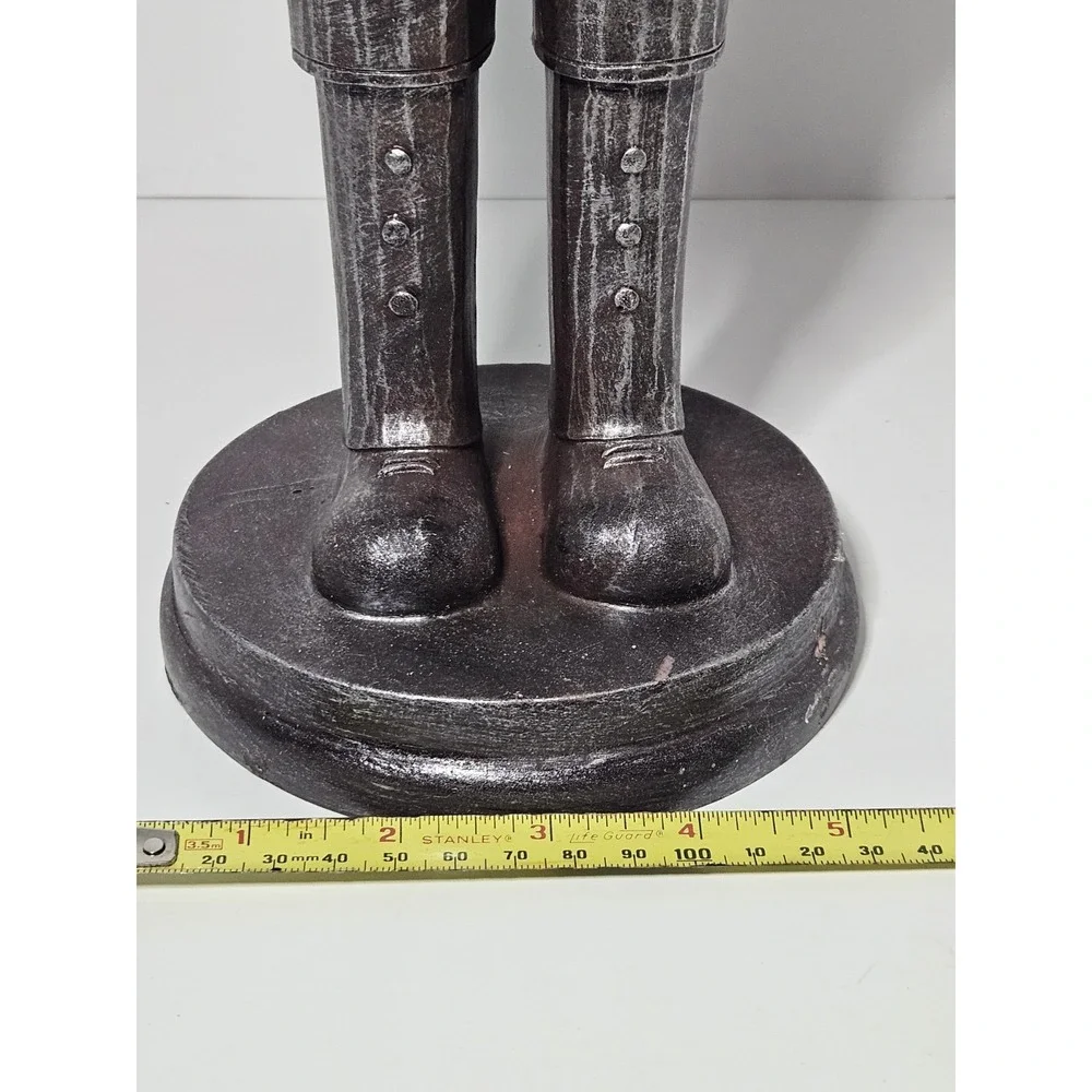 Pier 1 Imports Rustic Metal Nutcracker Pillar Candle Holder Christmas Decor 17
